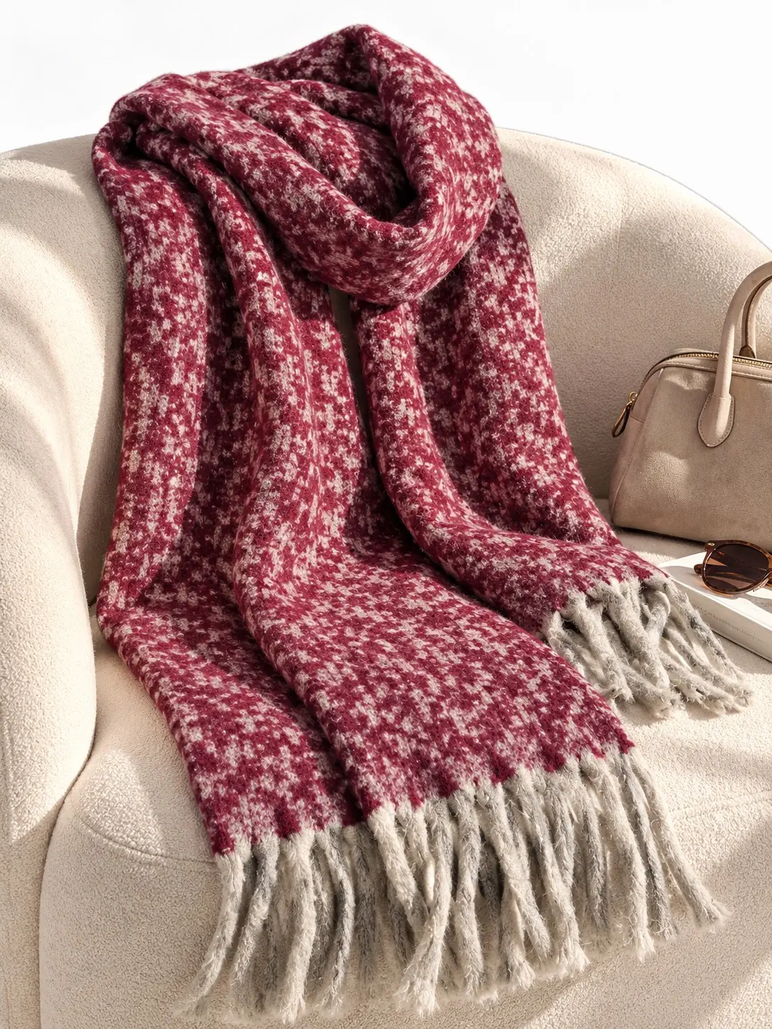 بیگ اسکارف پشمی دلفین
